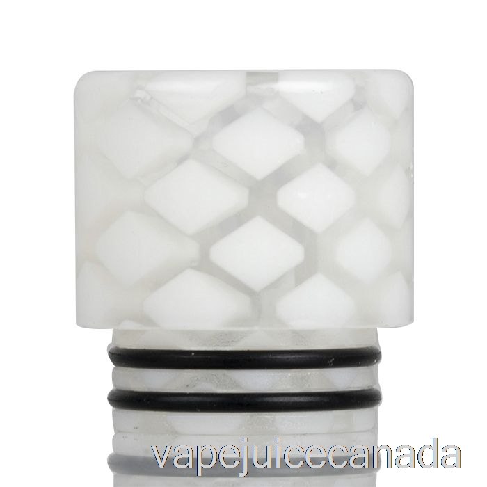 Vape Canada 810 Clear Snakeskin Resin Drip Tip White